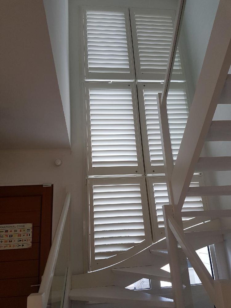 Curtains and window coverings - JASNO SHUTTERS - interior shutter with adjustable shutters in stairs - JASNO