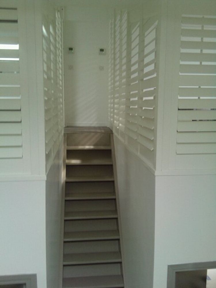 Curtains and window coverings - JASNO SHUTTERS - interior shutter with adjustable shutters in stairs - JASNO