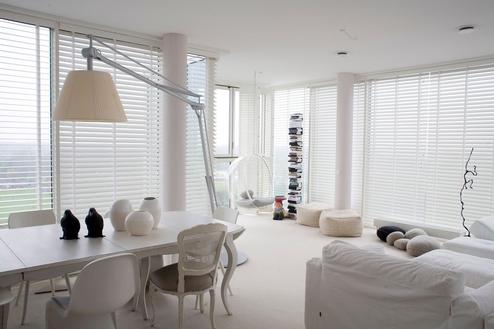 Wall ensembles - JASNO SHUTTERS - interior shutter with adjustable shutters in living, living room and dining room - JASNO