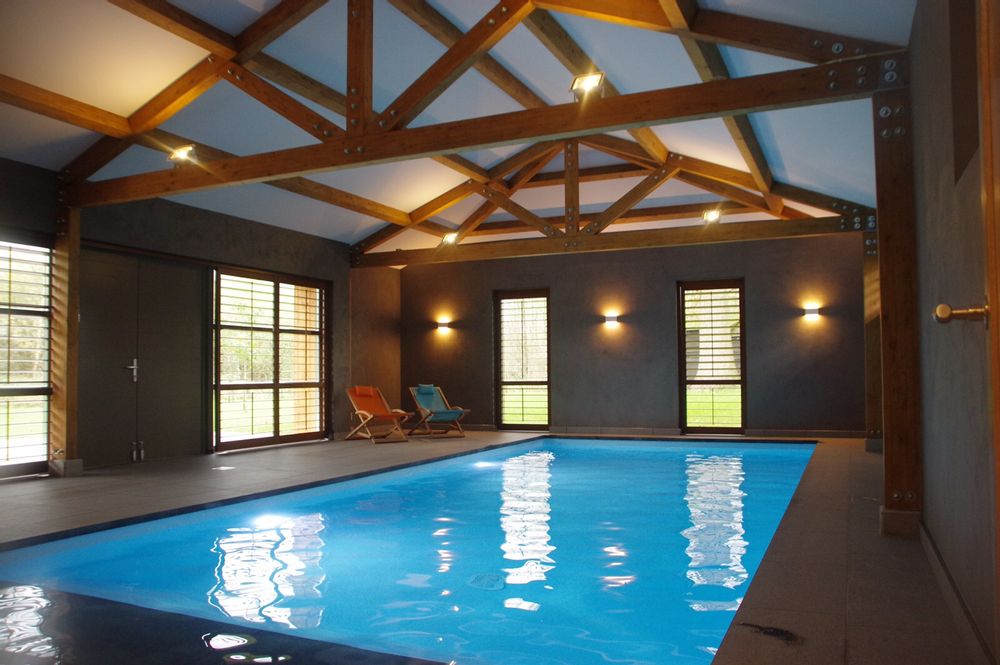Curtains and window coverings - JASNO SHUTTERS - indoor shutter with adjustable blinds for spa and indoor pool - JASNO