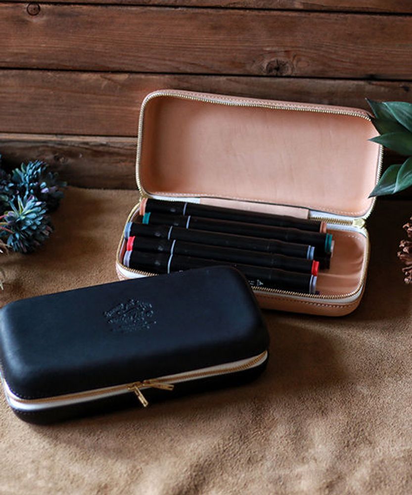Papeterie bureau - fermeture zippée en cuir boîte L - THE SUPERIOR LABOR