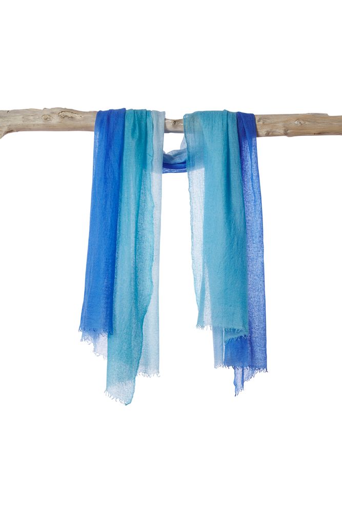 Scarves - Semi felted gran souffle shawl - MIRROR IN THE SKY