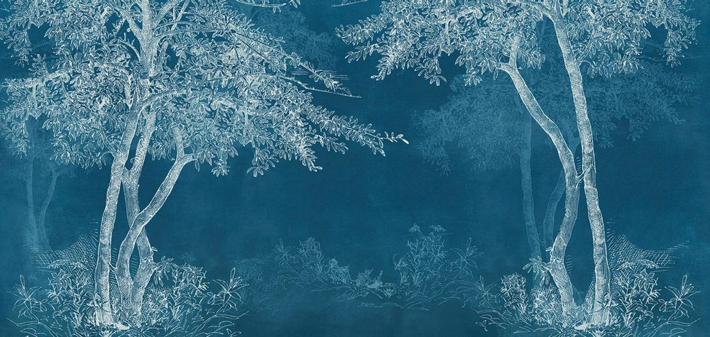 Wallpaper - Selva Blue Tree Panoramic Wallpaper - LA MAISON MURAEM