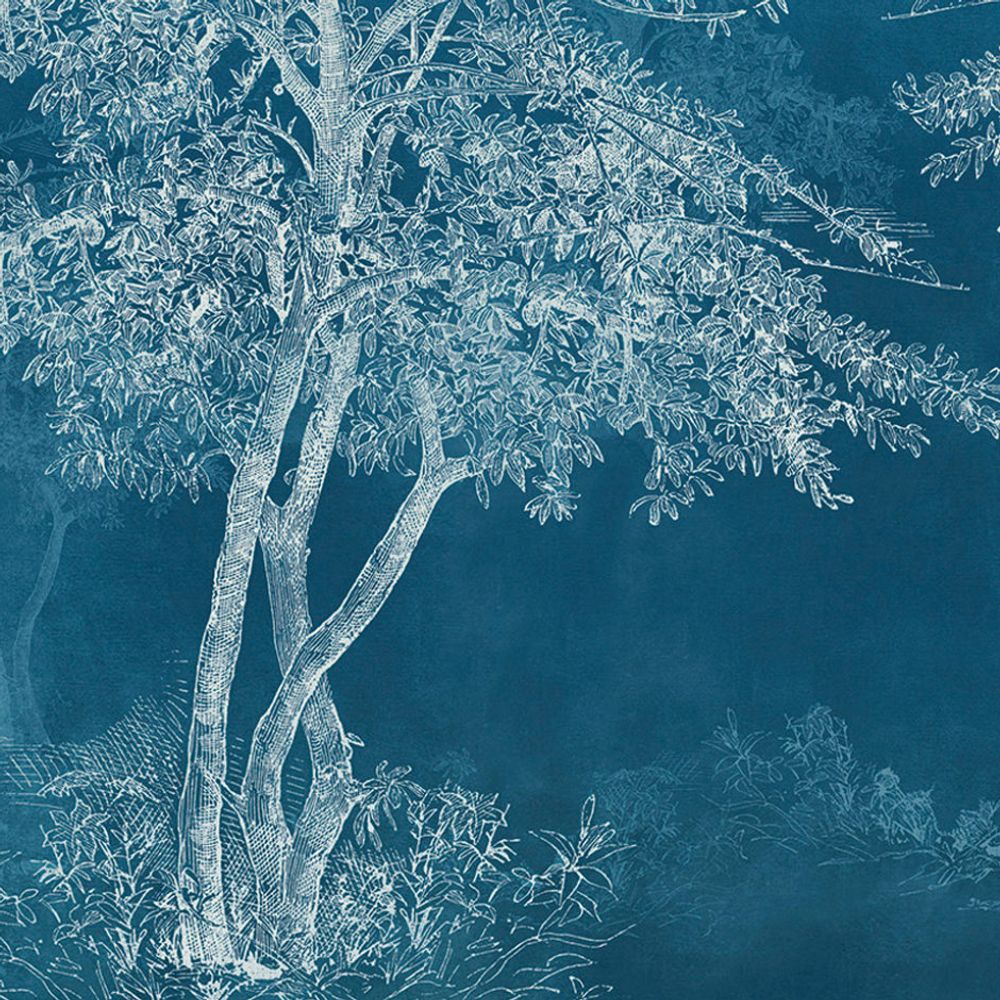 Wallpaper - Selva Blue Tree Panoramic Wallpaper - LA MAISON MURAEM