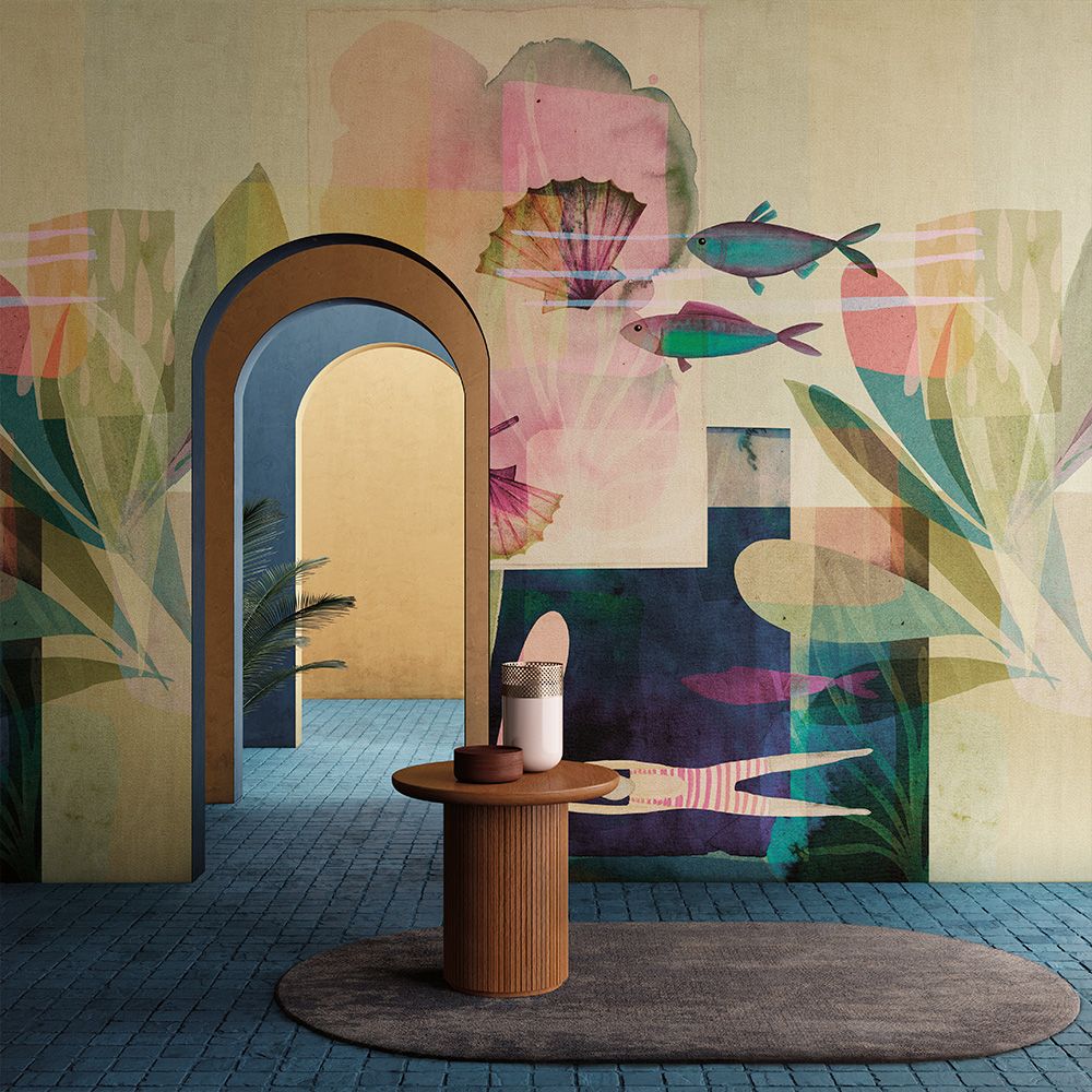 Wallpaper - Estate Premium Watercolour Wallpaper - LA MAISON MURAEM