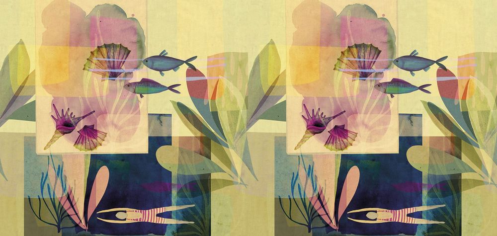 Wallpaper - Estate Premium Watercolour Wallpaper - LA MAISON MURAEM