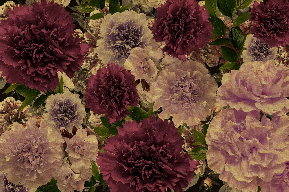 Objets de décoration - Papier peint luxe fleurs géantes L'oro Di Lulù - LA MAISON MURAEM