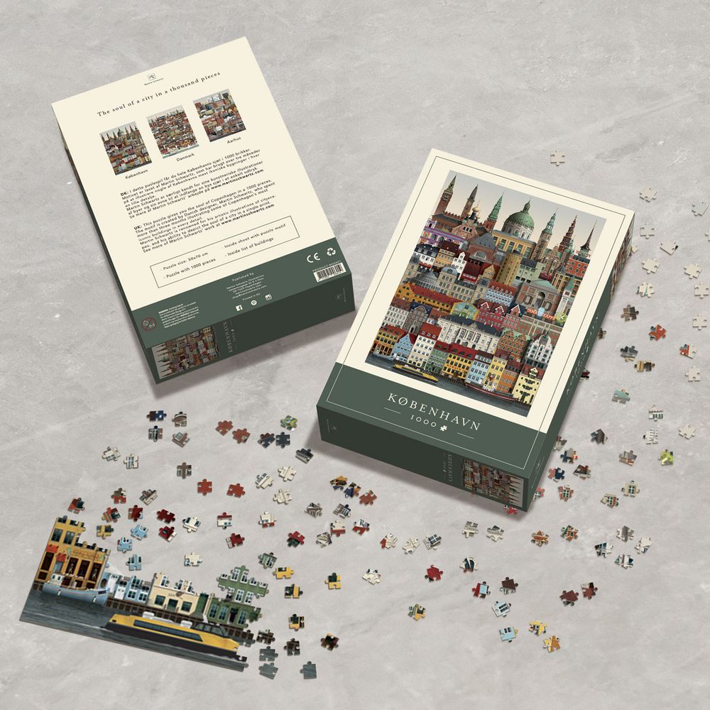 Affiches - Copenhague jigsaw puzzle (1000 pièces) - MARTIN SCHWARTZ