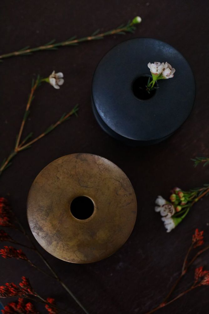 Vases - GUSOKU - Spinning Top - vase à fleurs en laiton - NOUSAKU