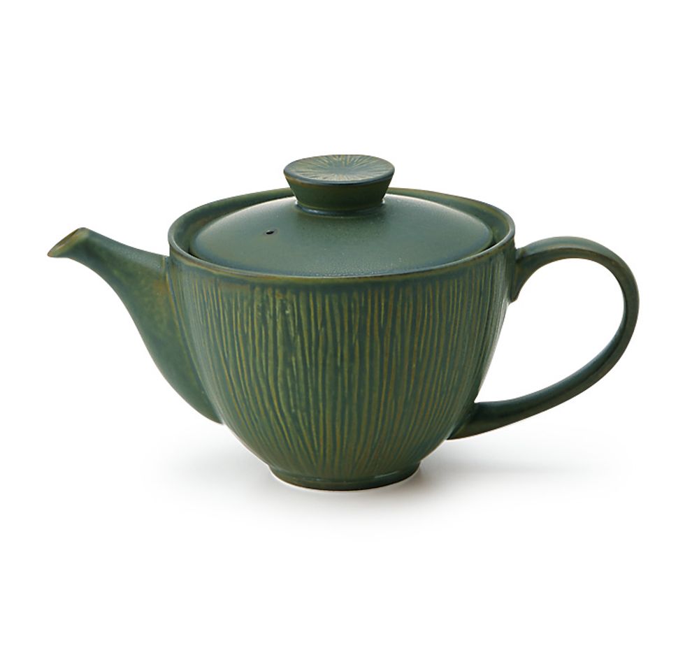 Accessoires thé et café - théière pli (kyusu) mat vert - MIYAMA.