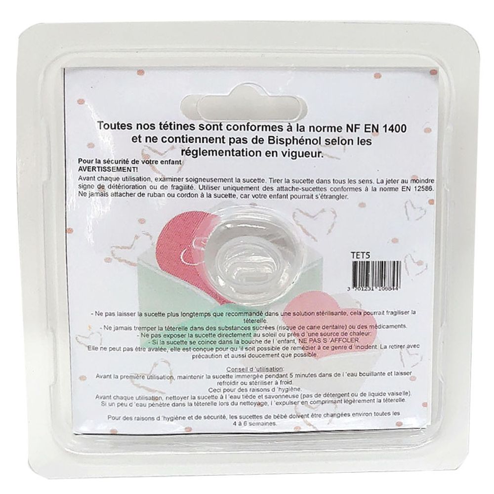 Childcare accessories - Physiological announcement lollipop 0-6 months - Surprise!!! See you in 9 months! - IRRÉVERSIBLE