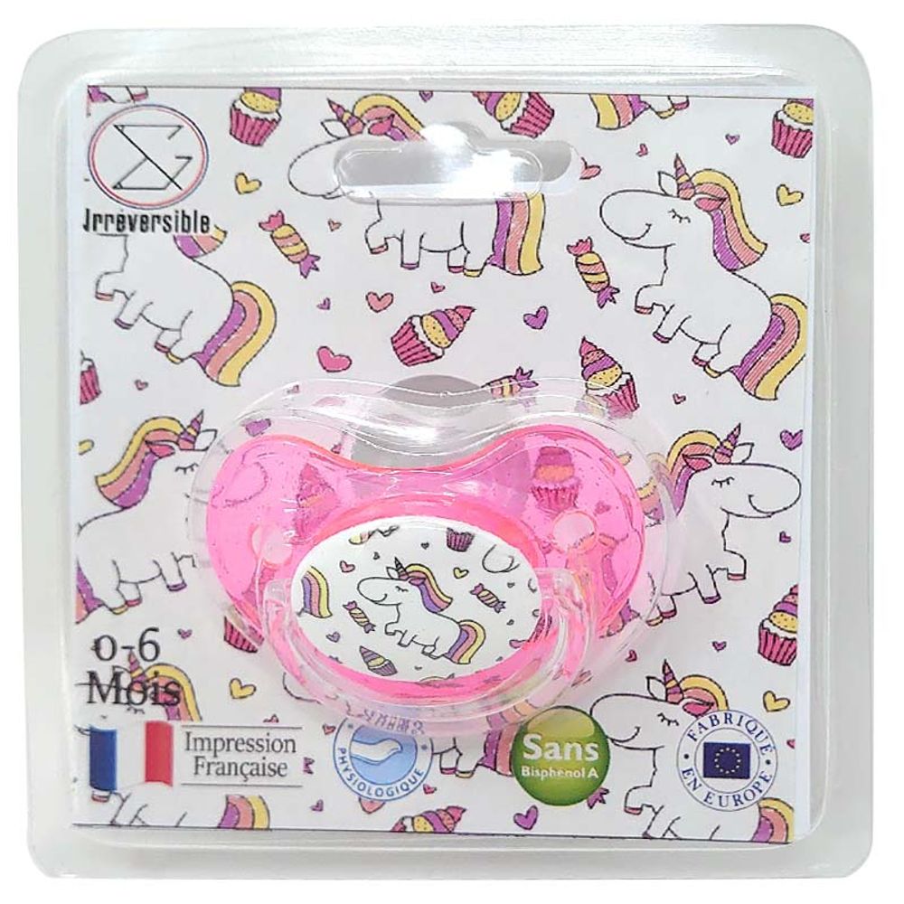Accessoires pour puériculture - Sucette bébé physiologique 0-6 mois - Licorne - IRRÉVERSIBLE