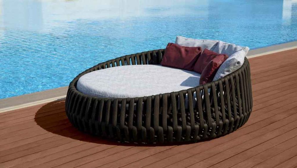 Lawn armchairs - LITUS / Daybed - 10DEKA OUTDOOR FURNITURE