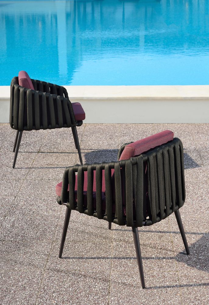Lawn chairs - LITUS / Dining armchair - 10DEKA OUTDOOR FURNITURE