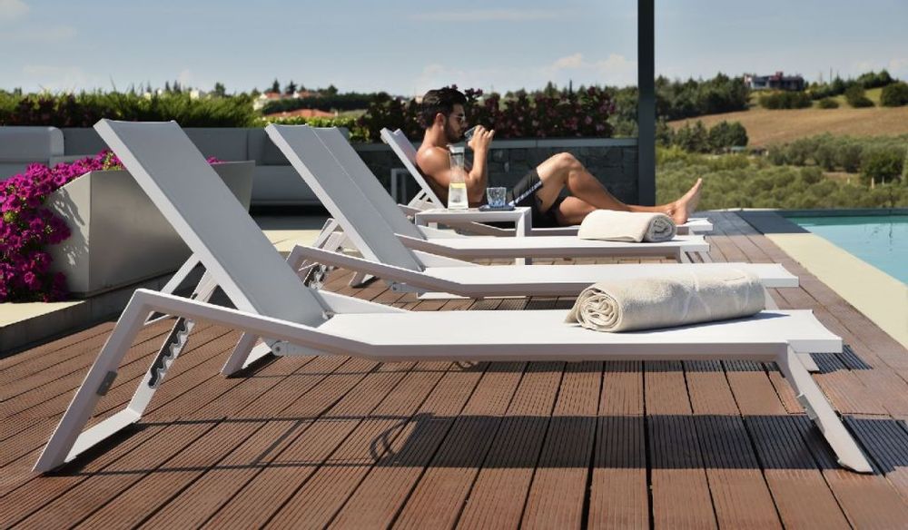 Equipements espace extérieur - NUBES / Chaise longue - 10DEKA OUTDOOR FURNITURE