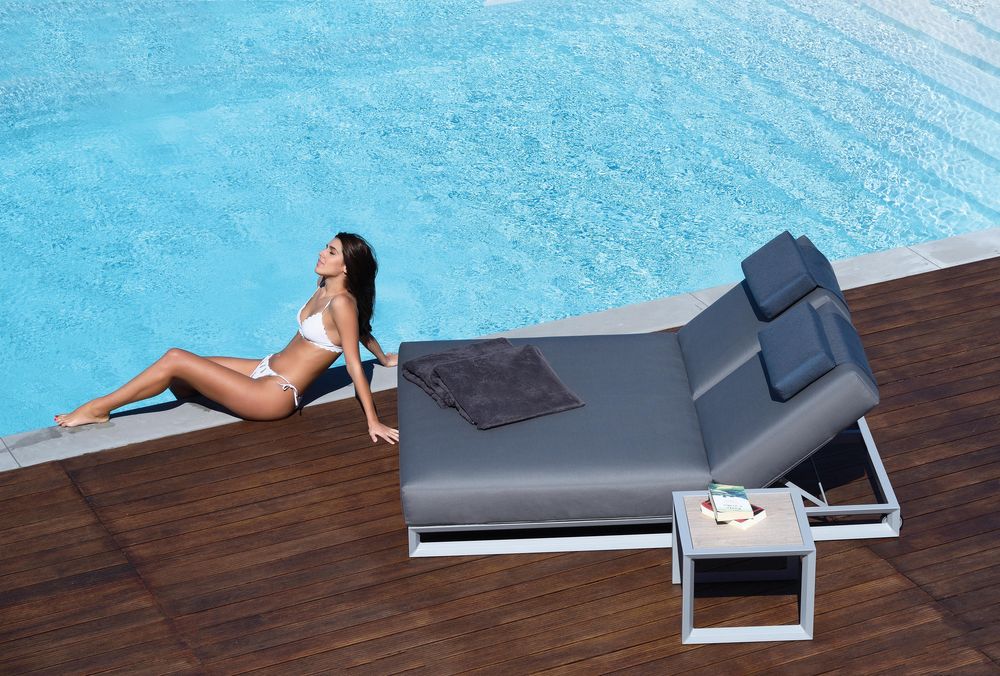 Equipements espace extérieur - NUBES / Double chaise longue - 10DEKA OUTDOOR FURNITURE
