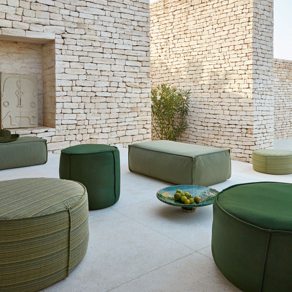 Outdoor decorative accessories - Outdoor pouf Touch - MANUTTI