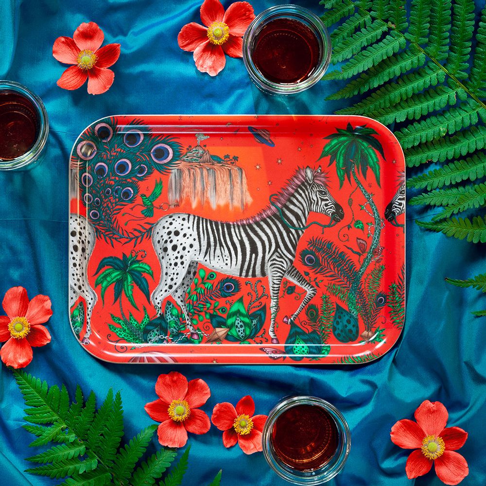 Dessous de plat - Lost World/ Navy - Plateau - Tapis de table - Set de table - Sous-verres - Plateaux de service - JAMIDA OF SWEDEN