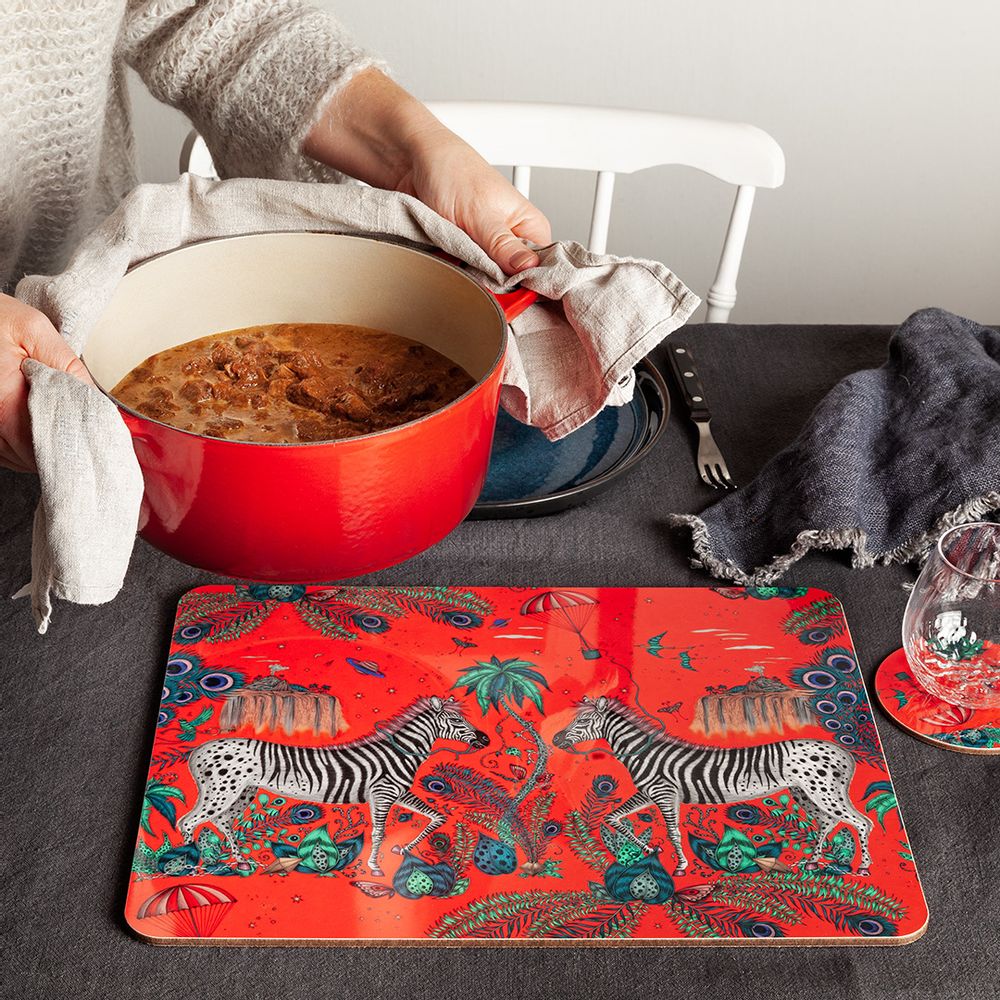 Dessous de plat - Lost World/ Navy - Plateau - Tapis de table - Set de table - Sous-verres - Plateaux de service - JAMIDA OF SWEDEN