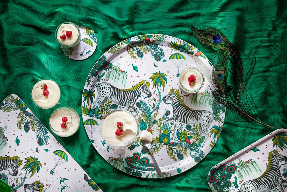 Dessous de plat - Lost World/ Navy - Plateau - Tapis de table - Set de table - Sous-verres - Plateaux de service - JAMIDA OF SWEDEN