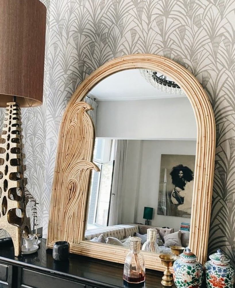 Hotel bedrooms - Rattan Mirror - MAHE HOMEWARE