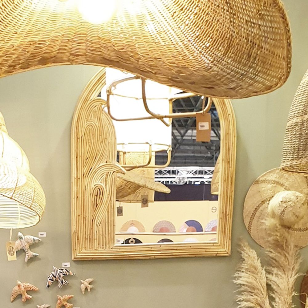 Hotel bedrooms - Rattan Mirror - MAHE HOMEWARE