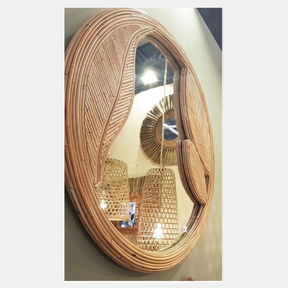 Hotel bedrooms - Rattan Mirror - MAHE HOMEWARE