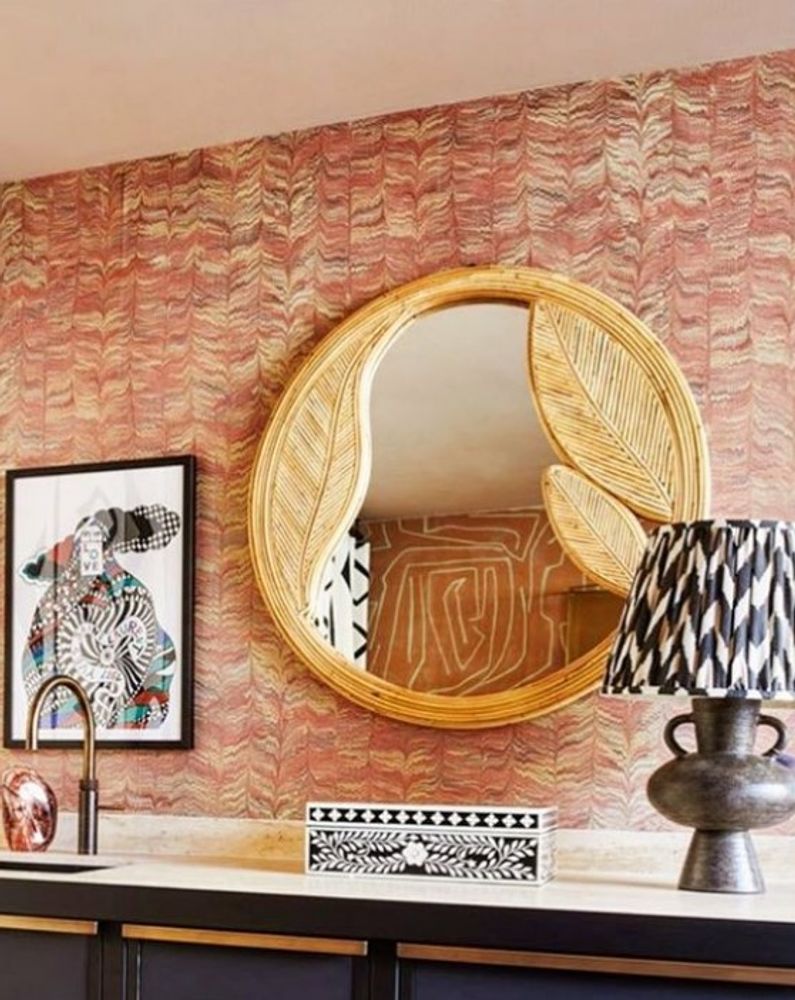 Hotel bedrooms - Rattan Mirror - MAHE HOMEWARE
