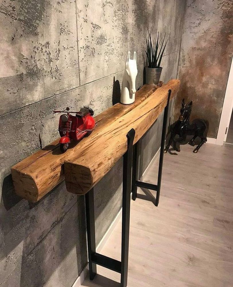 Console table - Solid wood console, old oak - MASIV_WOOD