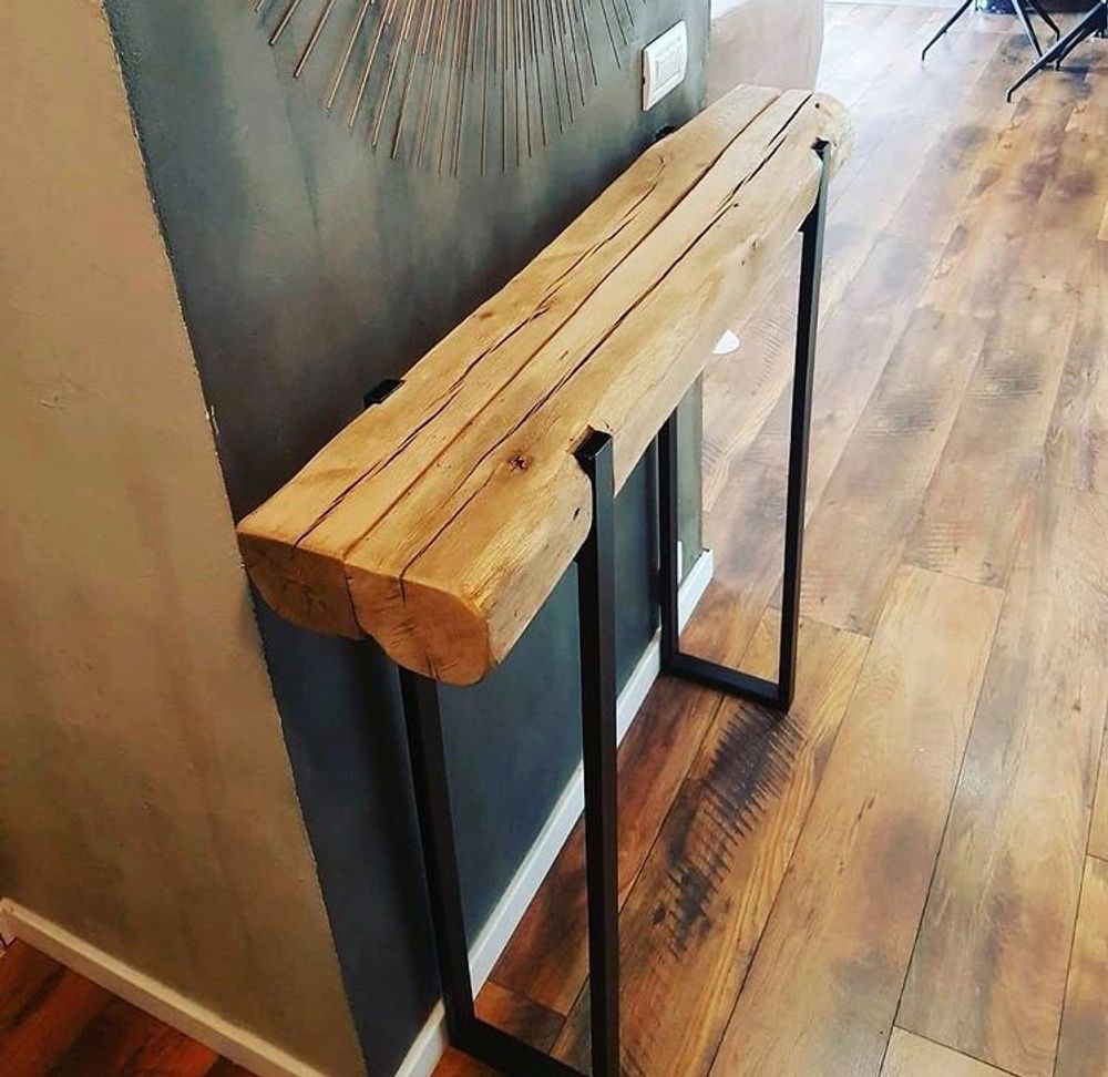 Console table - Solid wood console, old oak - MASIV_WOOD