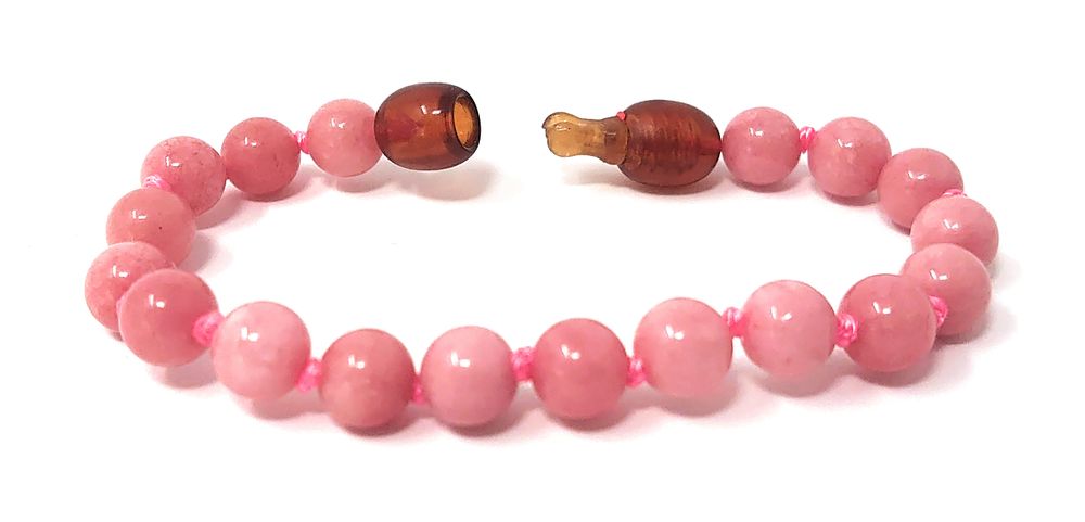 Bijoux - Bracelet Bébé Pierre naturelle - Quartz Rose - IRRÉVERSIBLE
