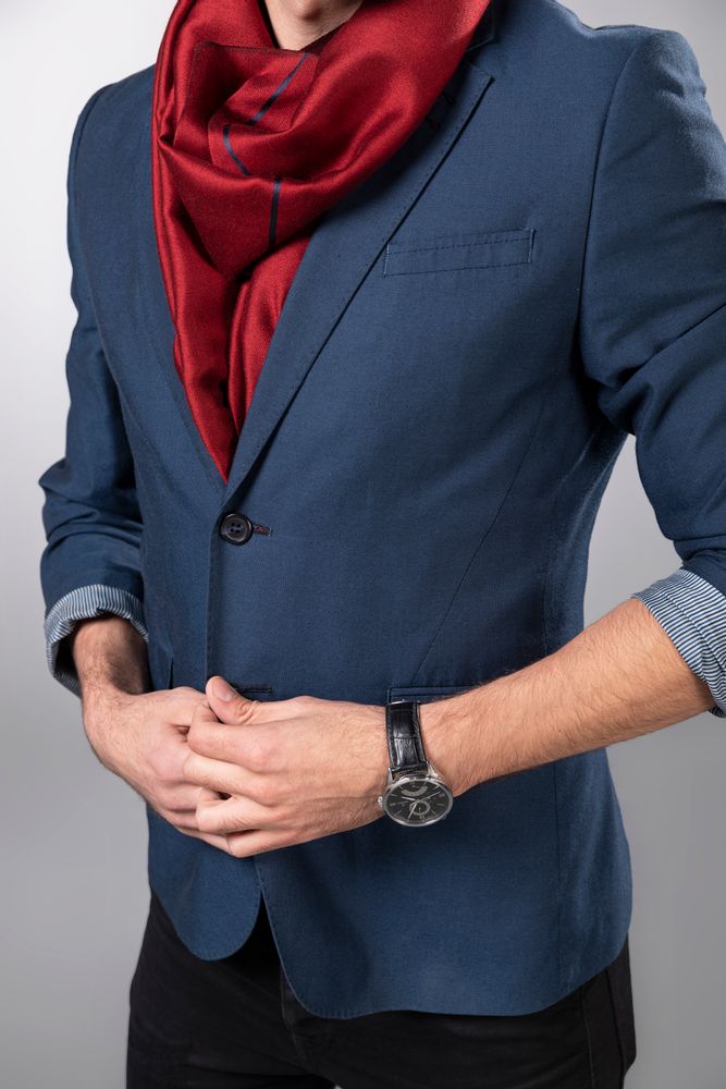 Scarves - Red&Harmony - Cashmere and Silk Scarf - N S I J A