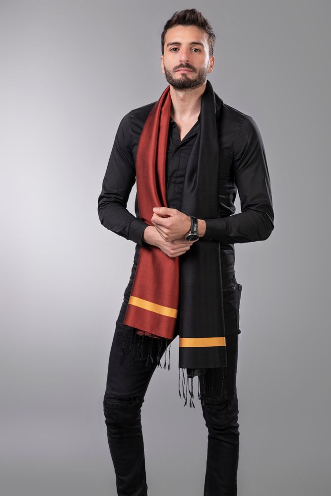 Scarves - Poppy Field - Cashmere and Silk Scarf - N S I J A