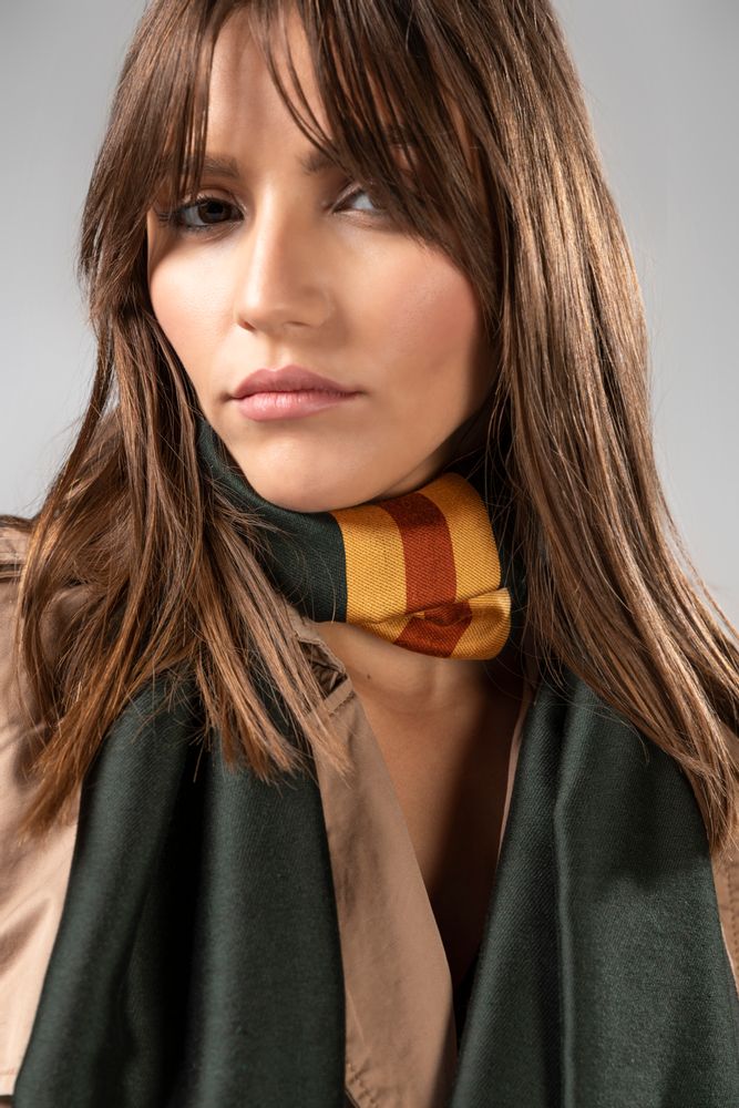 Scarves - Fresh Aroma - Cashmere and Silk Scarf - N S I J A