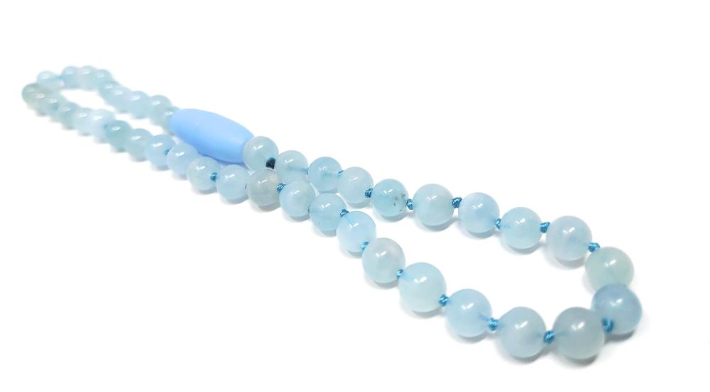 Bijoux - Collier Bébé Pierre naturelle - Aigue Marine Béryl - IRRÉVERSIBLE