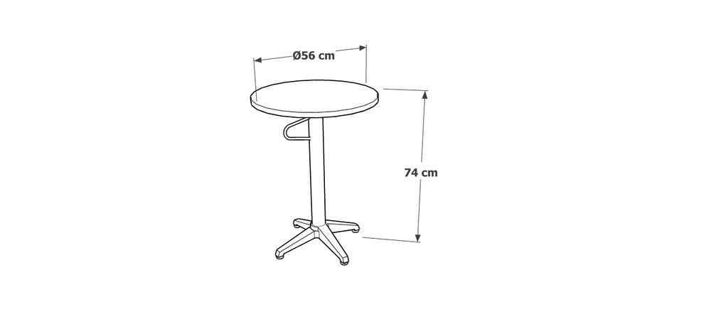 Dining Tables - Alicante round bistro table aluminium mocha\ green bistro. - EZEÏS