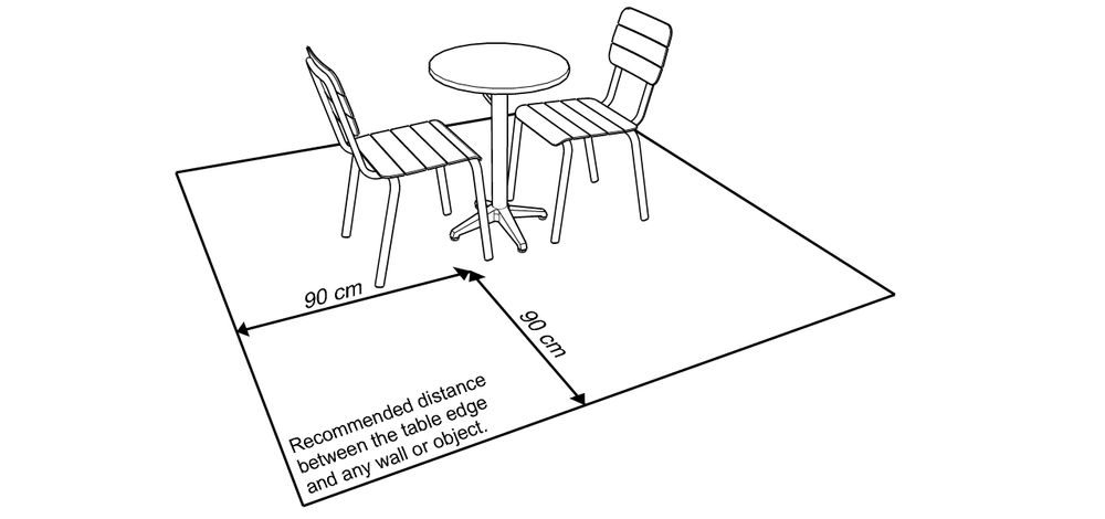Dining Tables - Alicante round bistro table aluminium mocha\ green bistro. - EZEÏS