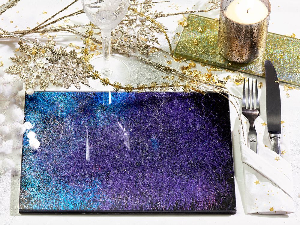 Assiettes de réception - Petit plateau de présentation - GLASS & ART BY F