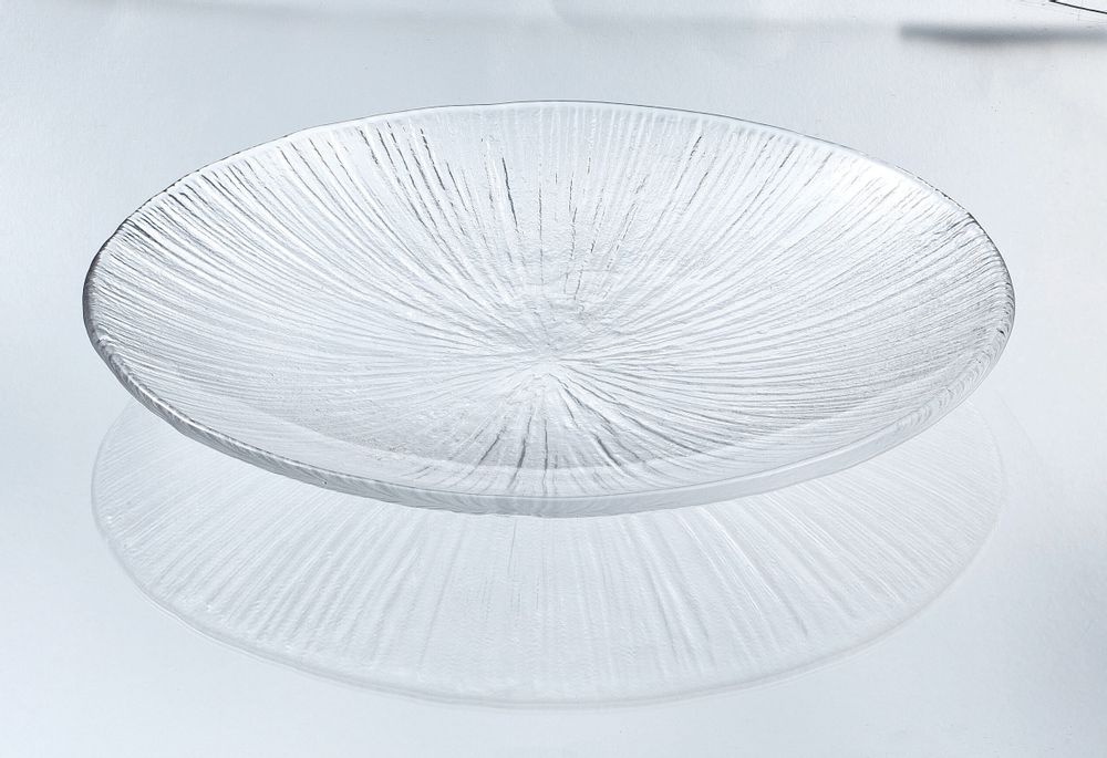 Glass - "NAGISA" Japanese Beautiful Granularity Texture Handcrafted Glass Plate - TOYO-SASAKI GLASS