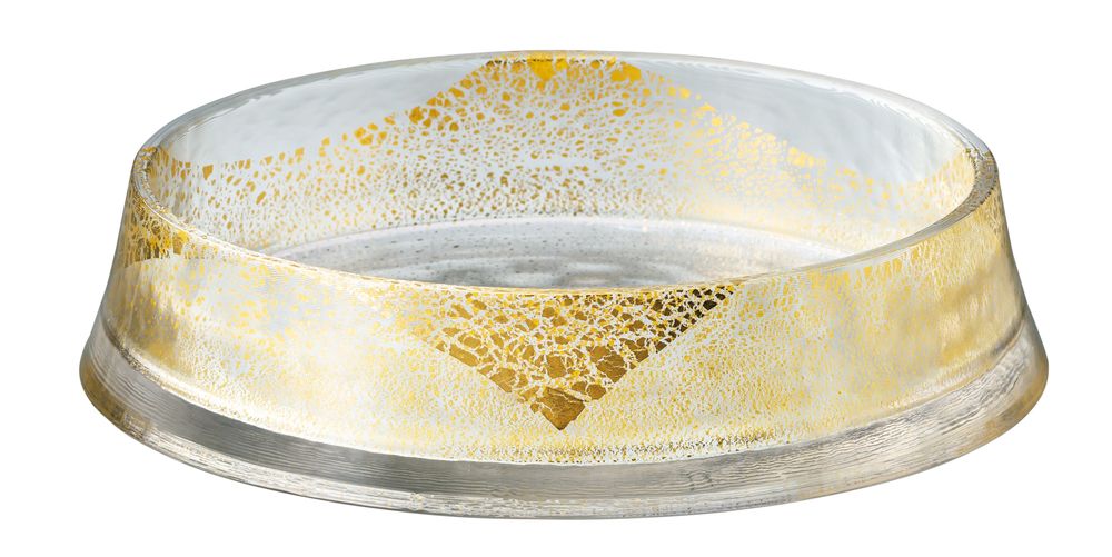 Glass - "GLACE" Master Craftmanship Japanese 24K Real Gold Glass Plate - Good Design Award Winner 2017 - TOYO-SASAKI GLASS