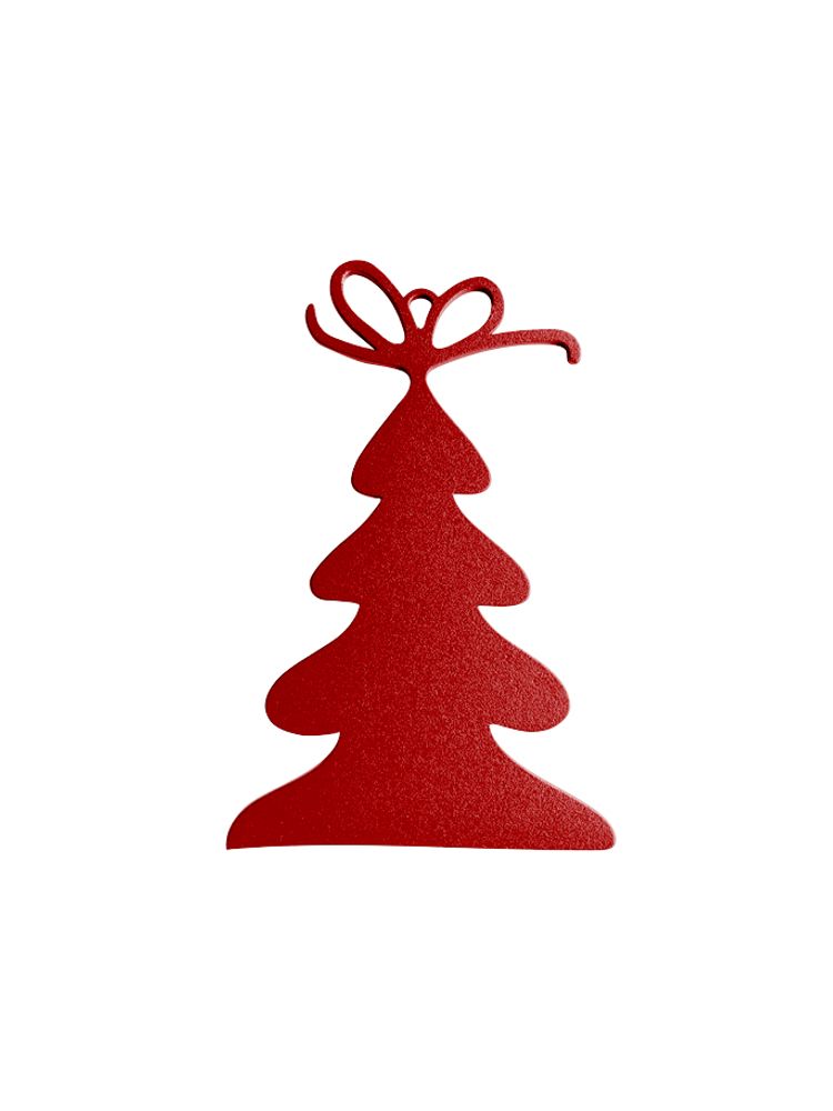 Christmas garlands and baubles - SET OF 4 PIECES FIR PATTERN _ 2 dimensions H15cm and H9cm - LP DESIGN