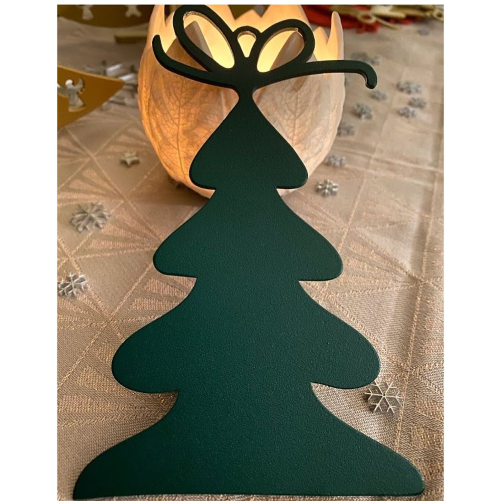 Christmas garlands and baubles - SET OF 4 PIECES FIR PATTERN _ 2 dimensions H15cm and H9cm - LP DESIGN