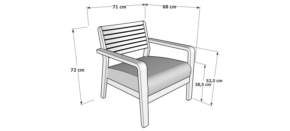 Lawn armchairs - Aquariva low seater garden armchair with cushion. - EZEÏS