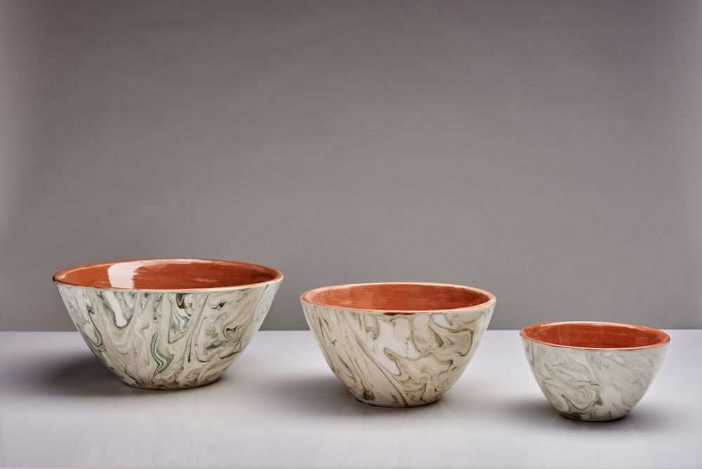 Ustensiles de cuisine - Saladiers faits-main en céramique - POTERIE SERGHINI