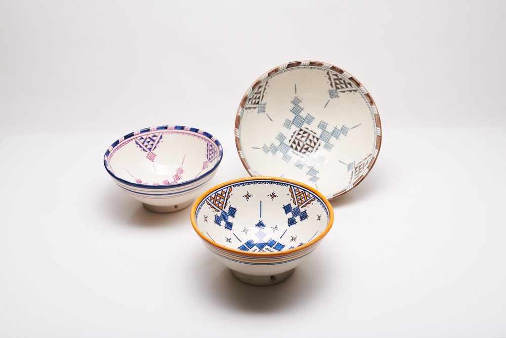 Ustensiles de cuisine - Saladiers faits-main en céramique - POTERIE SERGHINI