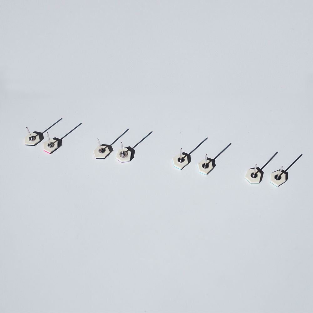 Bijoux - Boucles d'oreilles en cuir émaillé - A.PAIR