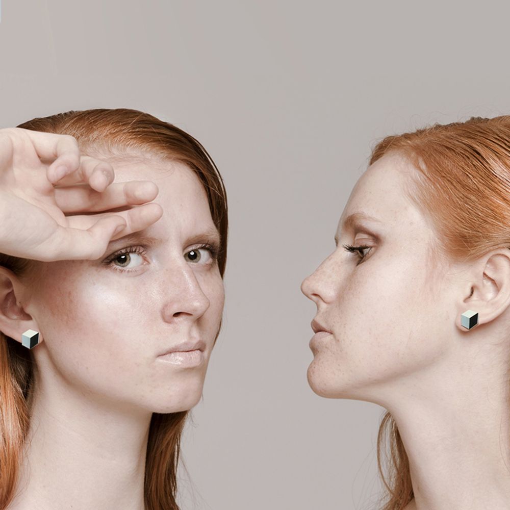 Bijoux - Boucles d'oreilles en cuir émaillé - A.PAIR