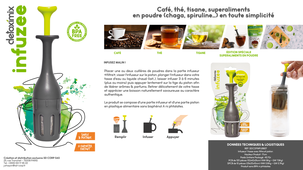 Accessoires thé et café - INFUZEE, INFUSEZ MALIN ! - DETOXIMIX