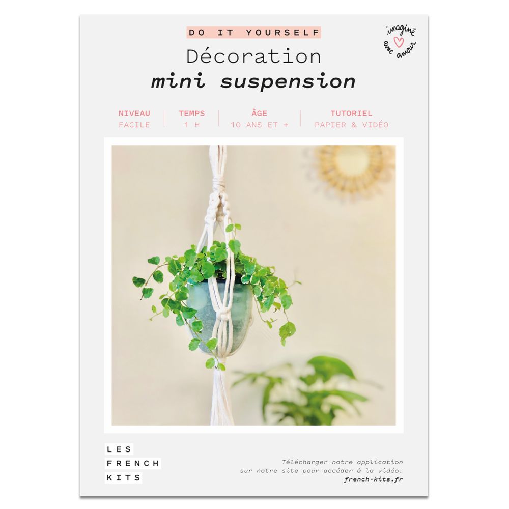 Decorative objects - DIY Creative Kit - Mini Macrame Suspension - FRENCH KITS