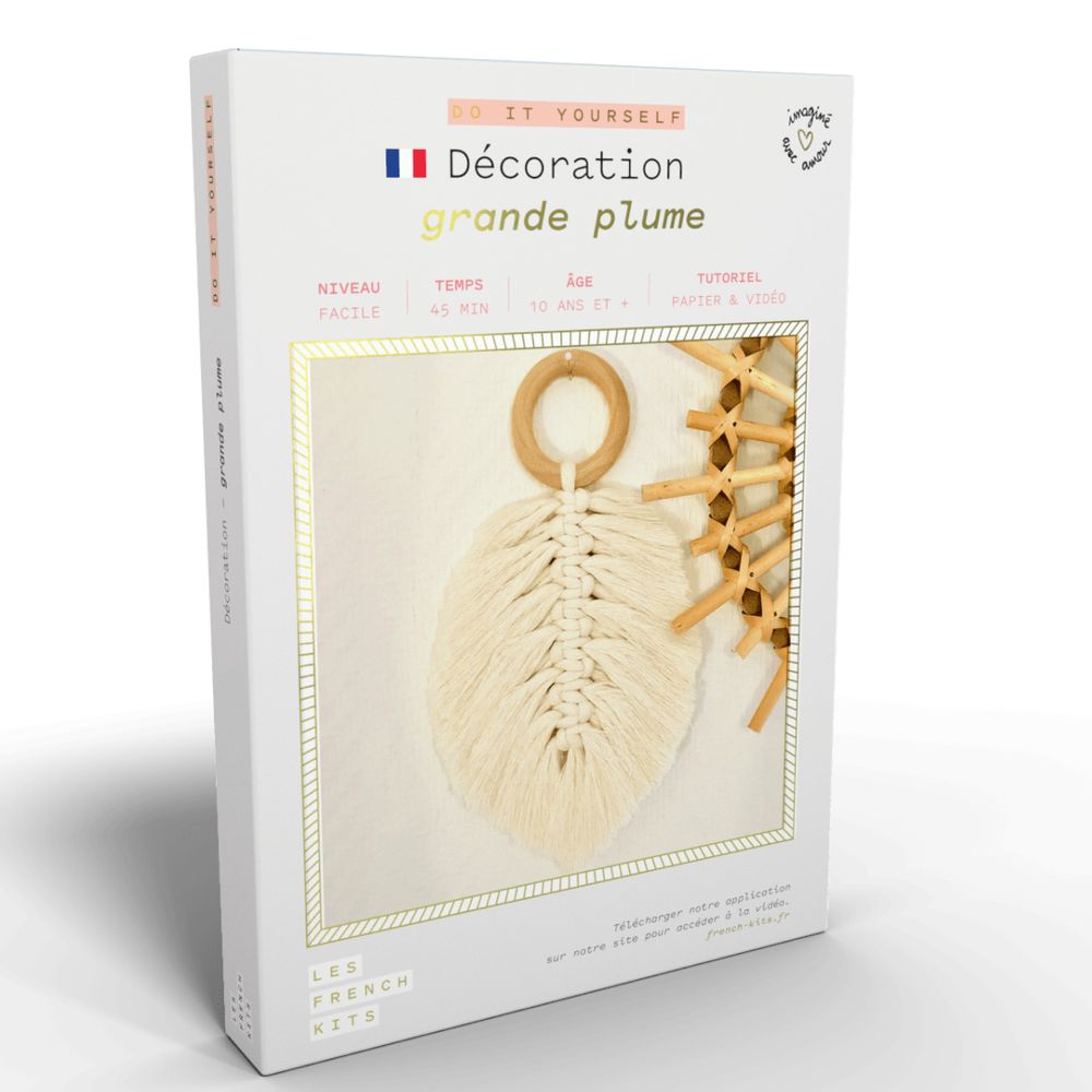 Other wall decoration - DIY Creative Kit - Decoration - Large Feather - FRENCH KITS